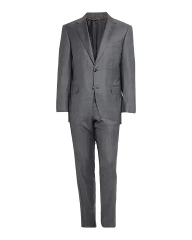 Canali Men's Wool and Silk Tonal Plaid Two-Piece Suit | Thumbnail 1 Canali Men's Wool and Silk Tonal Plaid Two-Piece Suit | Thumbnail 1