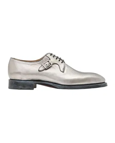 JOHN VARVATOS Men's Regent Deco Foil-Coated Leather Derby Shoes | Thumbnail 1 JOHN VARVATOS Men's Regent Deco Foil-Coated Leather Derby Shoes | Thumbnail 1