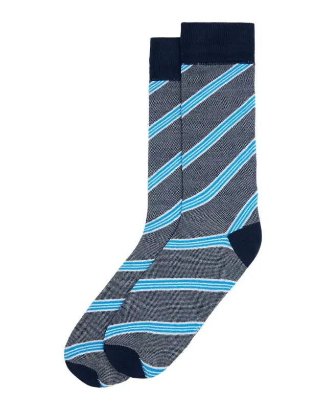 Men 's Diagonal Birdseye Crew Socks