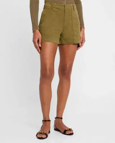 Nili Lotan Utility Cotton Gabardine Shorts | Thumbnail 4