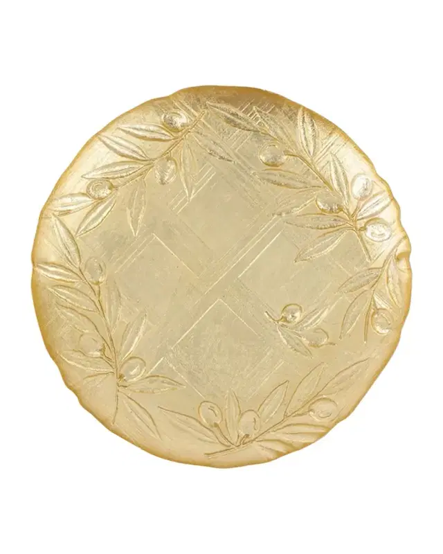 Vietri Moon Glass Olive Salad Plate