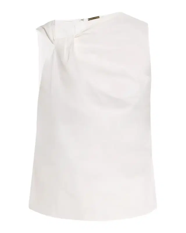Feyda Twisted Compact Cotton Poplin Top