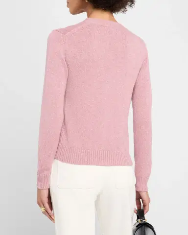 Loro Piana Parksville Baby Cashmere V-Neck Cardigan | Thumbnail 3