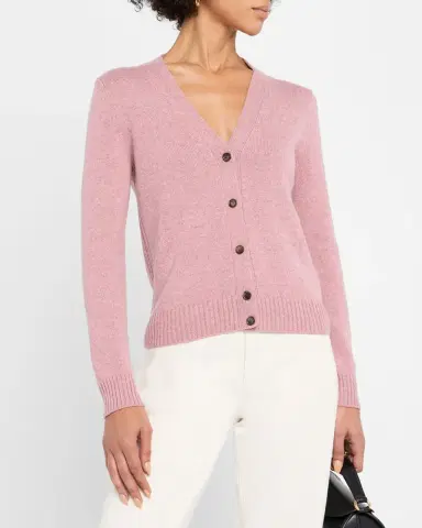 Loro Piana Parksville Baby Cashmere V-Neck Cardigan | Thumbnail 4