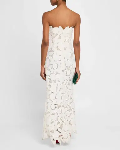 Simkhai Valletta Strapless Floral Lace Maxi Dress | Thumbnail 2 Simkhai Valletta Strapless Floral Lace Maxi Dress | Thumbnail 2