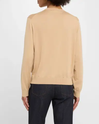 Loro Piana Ice Wish Crewneck Cotton Sweater | Thumbnail 2