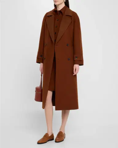Loro Piana Foster Double-Breast Belted Cashmere Coat | Thumbnail 2
