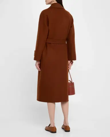 Loro Piana Foster Double-Breast Belted Cashmere Coat | Thumbnail 3