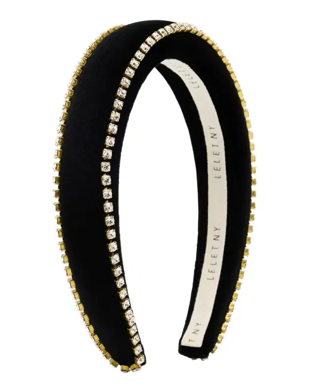 Lily Crystal Velvet Padded Headband