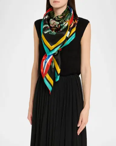 St. Piece Amber Double-Sided Silk Scarf | Thumbnail 2
