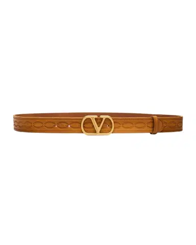 Valentino Garavani VLogo Signature Leather Belt, 30mm | Thumbnail 1
