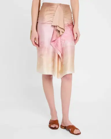 Pierre-Louis Mascia Ombre Landscape-Print Draped Skirt | Thumbnail 4 Pierre-Louis Mascia Ombre Landscape-Print Draped Skirt | Thumbnail 4