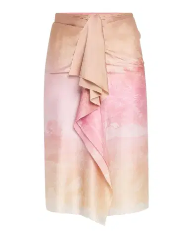 Pierre-Louis Mascia Ombre Landscape-Print Draped Skirt | Thumbnail 1 Pierre-Louis Mascia Ombre Landscape-Print Draped Skirt | Thumbnail 1