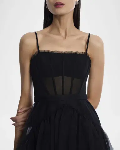 BCBGMAXAZRIA Oly Ruffle Tiered Corset Gown | Thumbnail 5