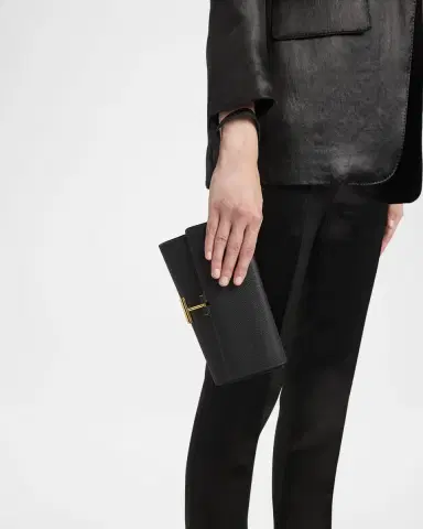 TOM FORD Leather T Bar Wristlet Clutch Bag | Thumbnail 5