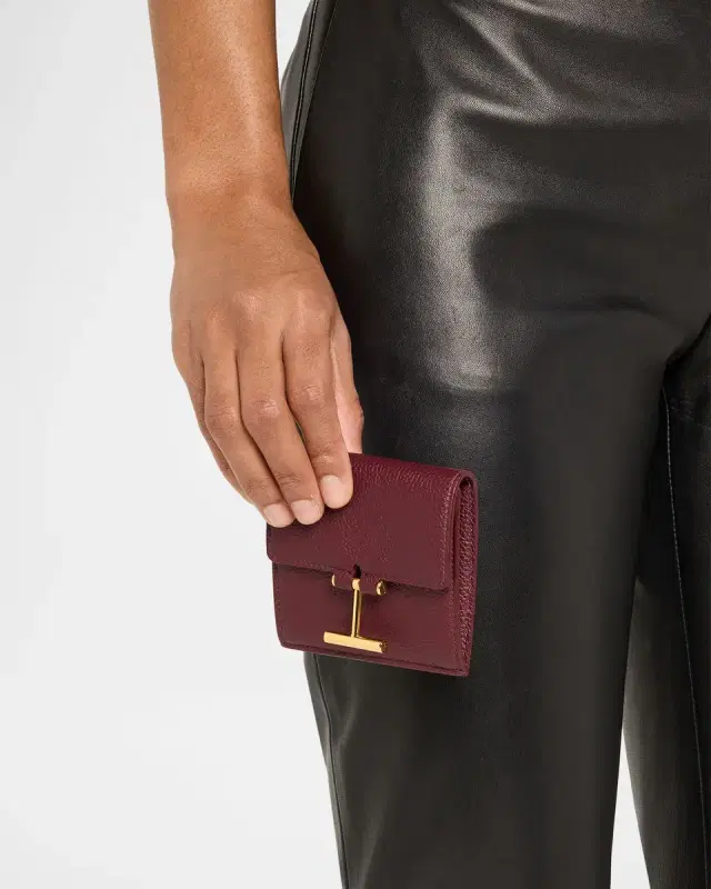 Leather T Bar Wristlet Clutch Bag Leather T Bar Wristlet Clutch Bag