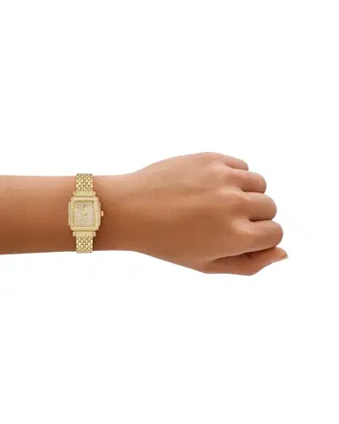 Michele Deco Madison Mini 18K Yellow Gold-Plated Stainless Steel Diamond Pavé Watch - Exclusive | Thumbnail 1
