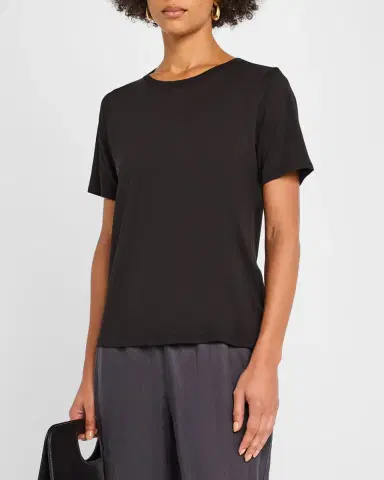 Eileen Fisher Crewneck Organic Cotton Jersey Tee | Thumbnail 3 Eileen Fisher Crewneck Organic Cotton Jersey Tee | Thumbnail 3