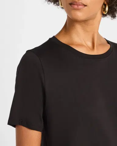 Eileen Fisher Crewneck Organic Cotton Jersey Tee | Thumbnail 4 Eileen Fisher Crewneck Organic Cotton Jersey Tee | Thumbnail 4