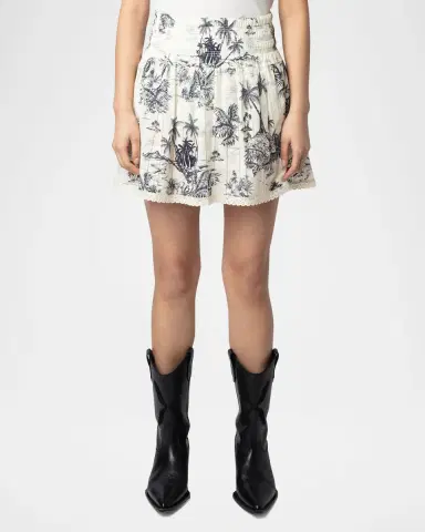 Zadig & Voltaire Jocky Tropical Island Mini Skirt | Thumbnail 4 Zadig & Voltaire Jocky Tropical Island Mini Skirt | Thumbnail 4