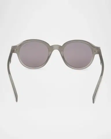 Zegna Men's Round Acetate Sunglasses | Thumbnail 4 Zegna Men's Round Acetate Sunglasses | Thumbnail 4