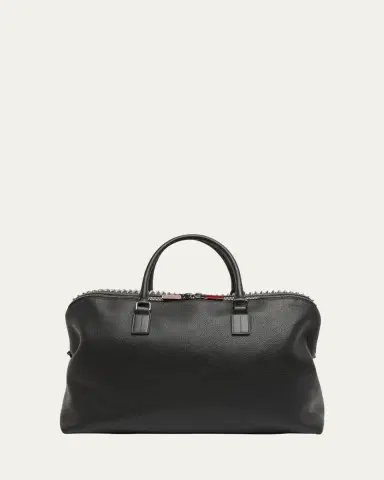 Christian Louboutin Men's Funky Leather Empire Spikes Weekender Bag | Thumbnail 4 Christian Louboutin Men's Funky Leather Empire Spikes Weekender Bag | Thumbnail 4