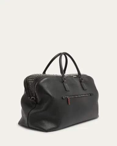 Christian Louboutin Men's Funky Leather Empire Spikes Weekender Bag | Thumbnail 5 Christian Louboutin Men's Funky Leather Empire Spikes Weekender Bag | Thumbnail 5