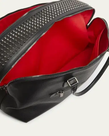 Christian Louboutin Men's Funky Leather Empire Spikes Weekender Bag | Thumbnail 6 Christian Louboutin Men's Funky Leather Empire Spikes Weekender Bag | Thumbnail 6
