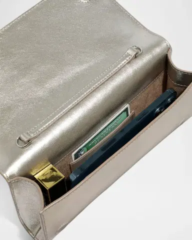 ALEXIS BITTAR Crystal Curve Metallic Leather Clutch Bag | Thumbnail 4 ALEXIS BITTAR Crystal Curve Metallic Leather Clutch Bag | Thumbnail 4