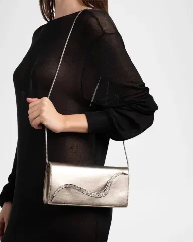 ALEXIS BITTAR Crystal Curve Metallic Leather Clutch Bag | Thumbnail 5 ALEXIS BITTAR Crystal Curve Metallic Leather Clutch Bag | Thumbnail 5