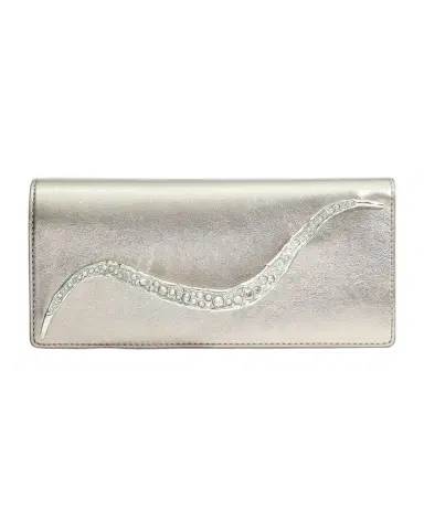 ALEXIS BITTAR Crystal Curve Metallic Leather Clutch Bag | Thumbnail 1 ALEXIS BITTAR Crystal Curve Metallic Leather Clutch Bag | Thumbnail 1