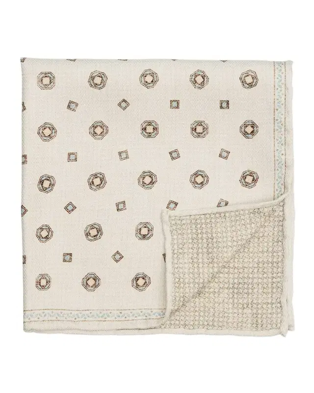 Men's Silk Geometric Pocket Square