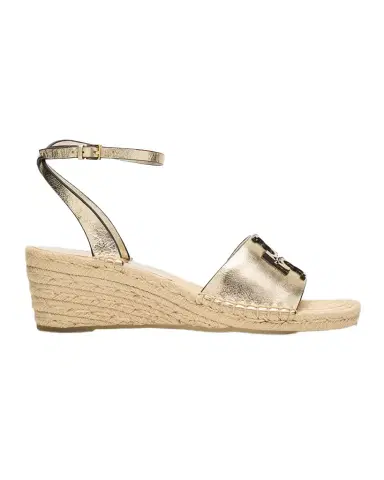 Tory Burch Ines Metallic Double T Wedge Espadrilles | Thumbnail 1 Tory Burch Ines Metallic Double T Wedge Espadrilles | Thumbnail 1