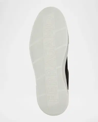 Ferragamo Men's Alaska Gancio Leather Low-Top Sneakers | Thumbnail 3 Ferragamo Men's Alaska Gancio Leather Low-Top Sneakers | Thumbnail 3
