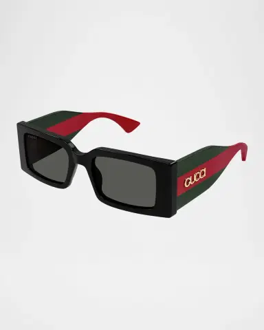 Gucci Logo-Print Rectangular Sunglasses | Thumbnail 2 Gucci Logo-Print Rectangular Sunglasses | Thumbnail 2