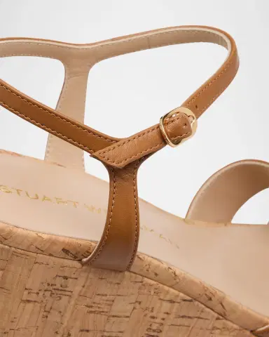 Stuart Weitzman Dayna Leather Crisscross Wedge Sandals | Thumbnail 5