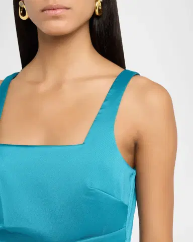 Aidan Mattox Square-Neck Stretch Mikado Midi Dress | Thumbnail 8 Aidan Mattox Square-Neck Stretch Mikado Midi Dress | Thumbnail 8