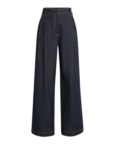 Brunello Cucinelli Double-Pleated Wide-Leg Jeans | Thumbnail 1