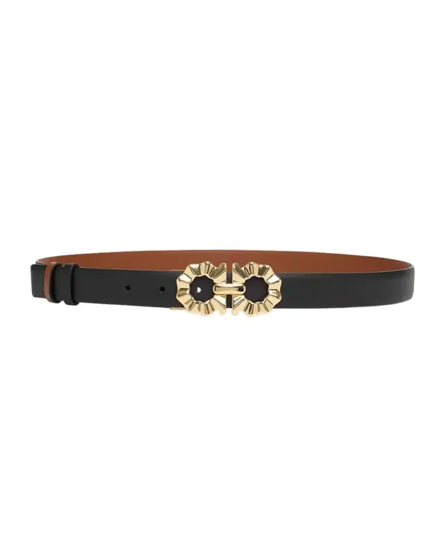 Ferragamo Donna Gancini Smooth Calfskin Leather Belt
