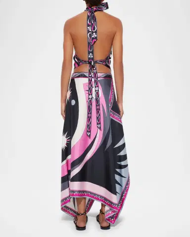 PUCCI Stella-Print Asymmetric Maxi Skirt | Thumbnail 3