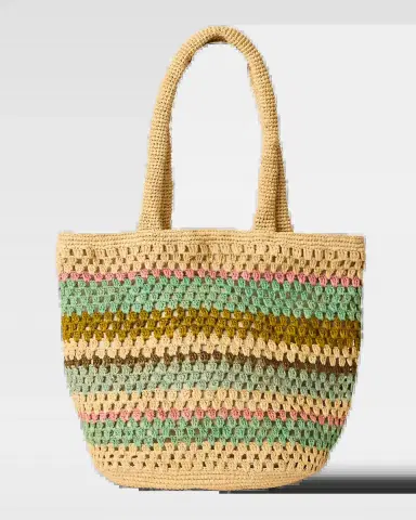 BTB Los Angeles Lily Multicolor Straw Tote Bag | Thumbnail 2