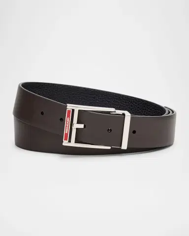 Ferragamo Men's Reversible Leather Resin-Buckle Belt | Thumbnail 3 Ferragamo Men's Reversible Leather Resin-Buckle Belt | Thumbnail 3