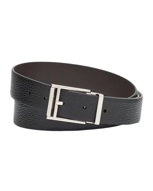 Ferragamo Men 's Reversible Leather Resin-Buckle Belt