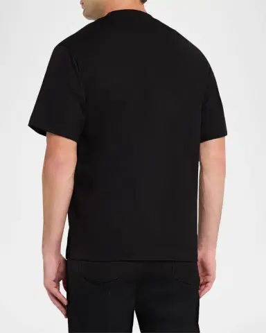 Ferragamo Men's Leather-Patch Pocket T-Shirt | Thumbnail 3 Ferragamo Men's Leather-Patch Pocket T-Shirt | Thumbnail 3
