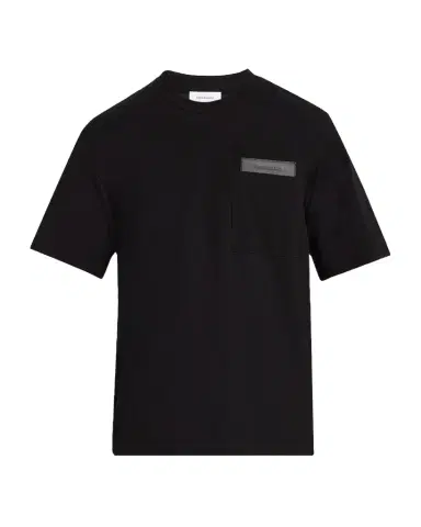Ferragamo Men's Leather-Patch Pocket T-Shirt | Thumbnail 1 Ferragamo Men's Leather-Patch Pocket T-Shirt | Thumbnail 1