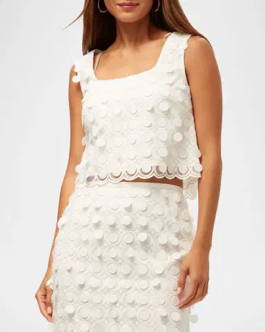 Trina Turk Serve Sleeveless Cropped Paillette Top | Thumbnail 2