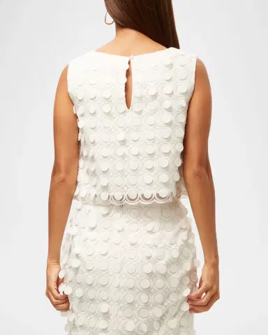 Trina Turk Serve Sleeveless Cropped Paillette Top | Thumbnail 3