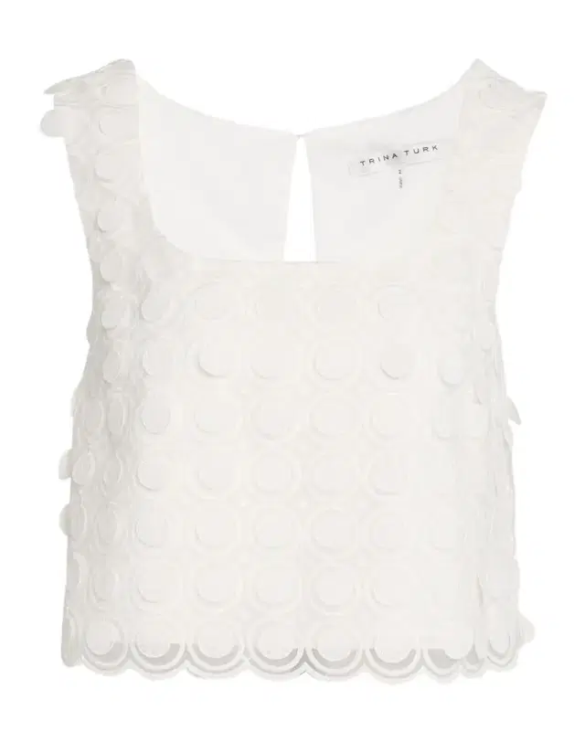 Trina Turk Serve Sleeveless Cropped Paillette Top