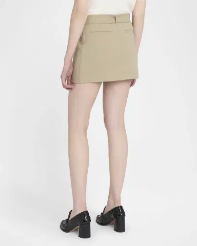Ferragamo Belted Crepe Cotton Mini Skirt | Thumbnail 3 Ferragamo Belted Crepe Cotton Mini Skirt | Thumbnail 3