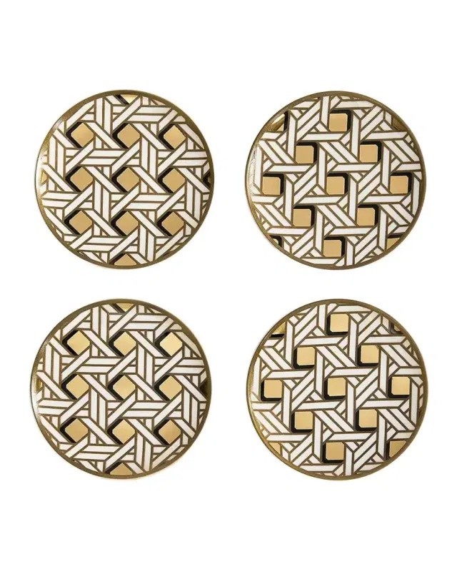 Jonathan Adler Basketweave Coasters, Set of 4